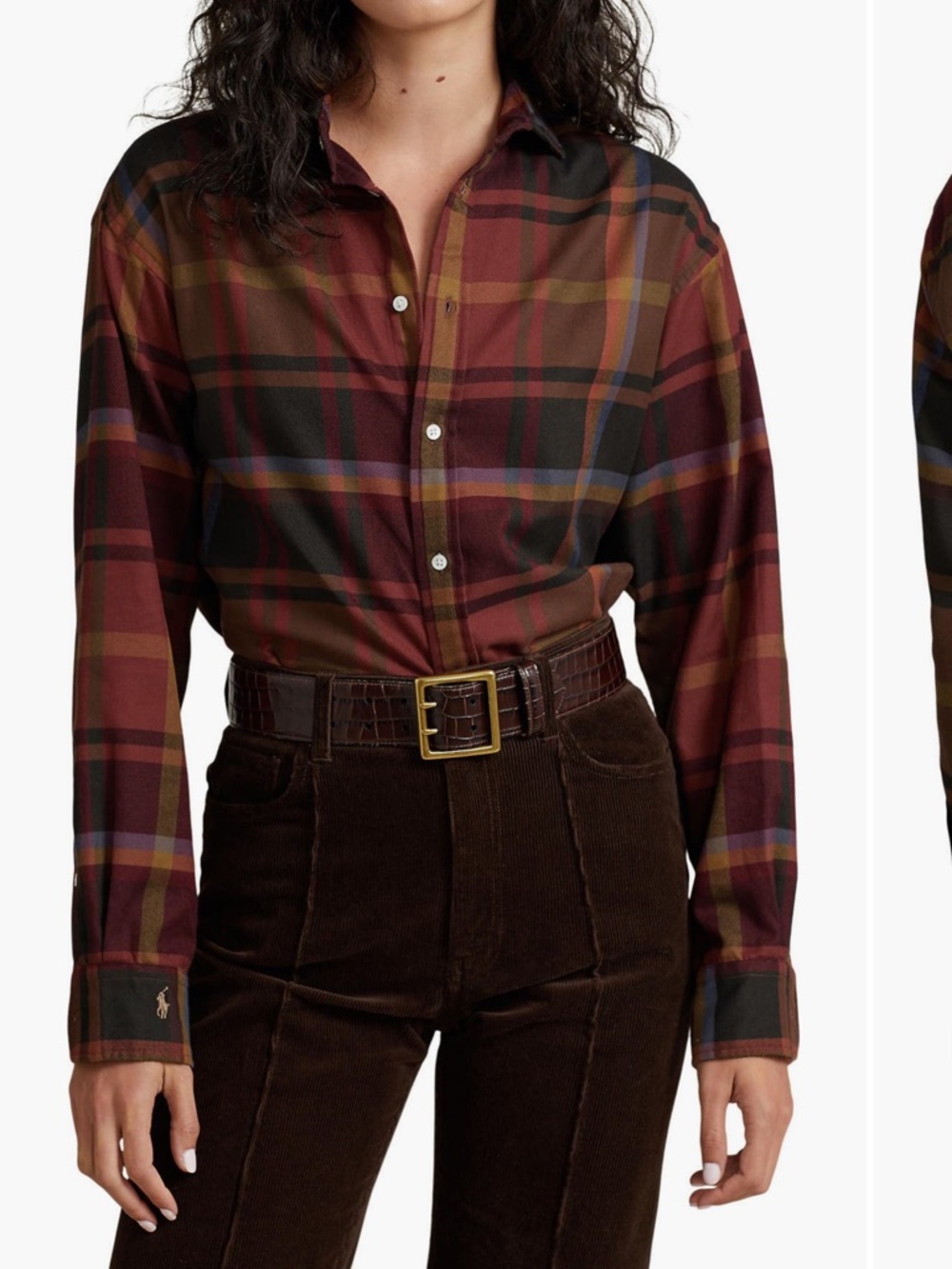 Ralph Lauren Brushed Cotton Plaid Flannel Shirt